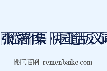张岱著作集：快园道古反义词是什么意思的图片